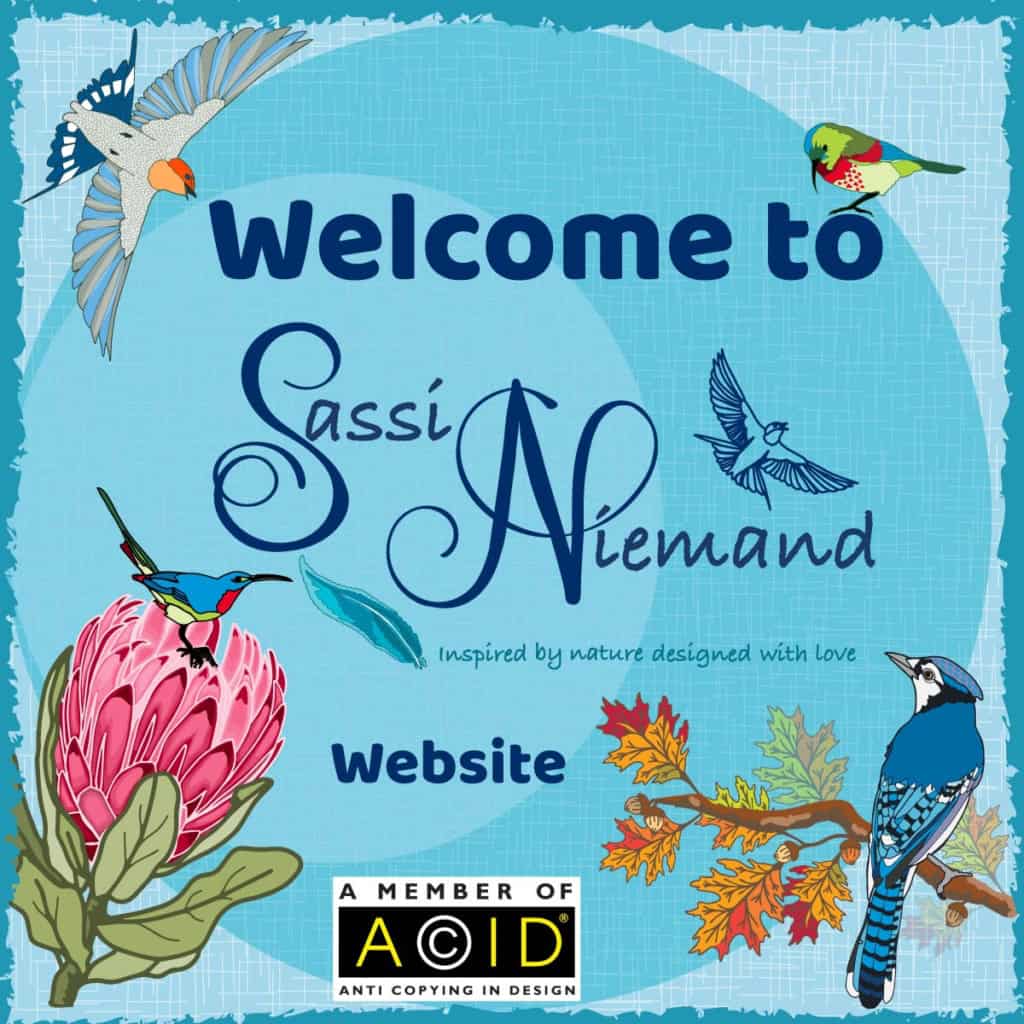 A little welcome design for Lisette Niemand's website - Sassinimenad