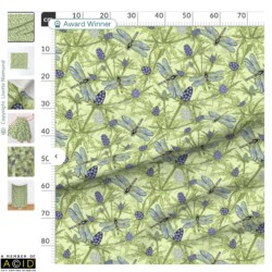 Thistle Be Sea Holly and Dragonflies – Honeydew Green<br>
47th Place – Spoonflower Design Challenge (Top 50)<br>
Surface Pattern Design by Lisette Niemand | SassiNiemand Thistle Be Sea Holly and Dragonflies surface pattern design by Lisette Niemand featuring dragonflies and sea holly botanicals on a honeydew green background, recognised with a Top 50 placement in a Spoonflower design challenge.